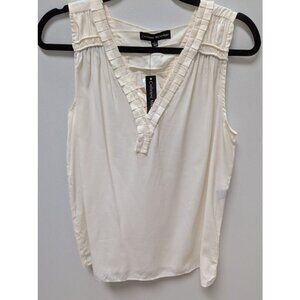 Catherine Malandrino Bone White Tie-Back Blouse